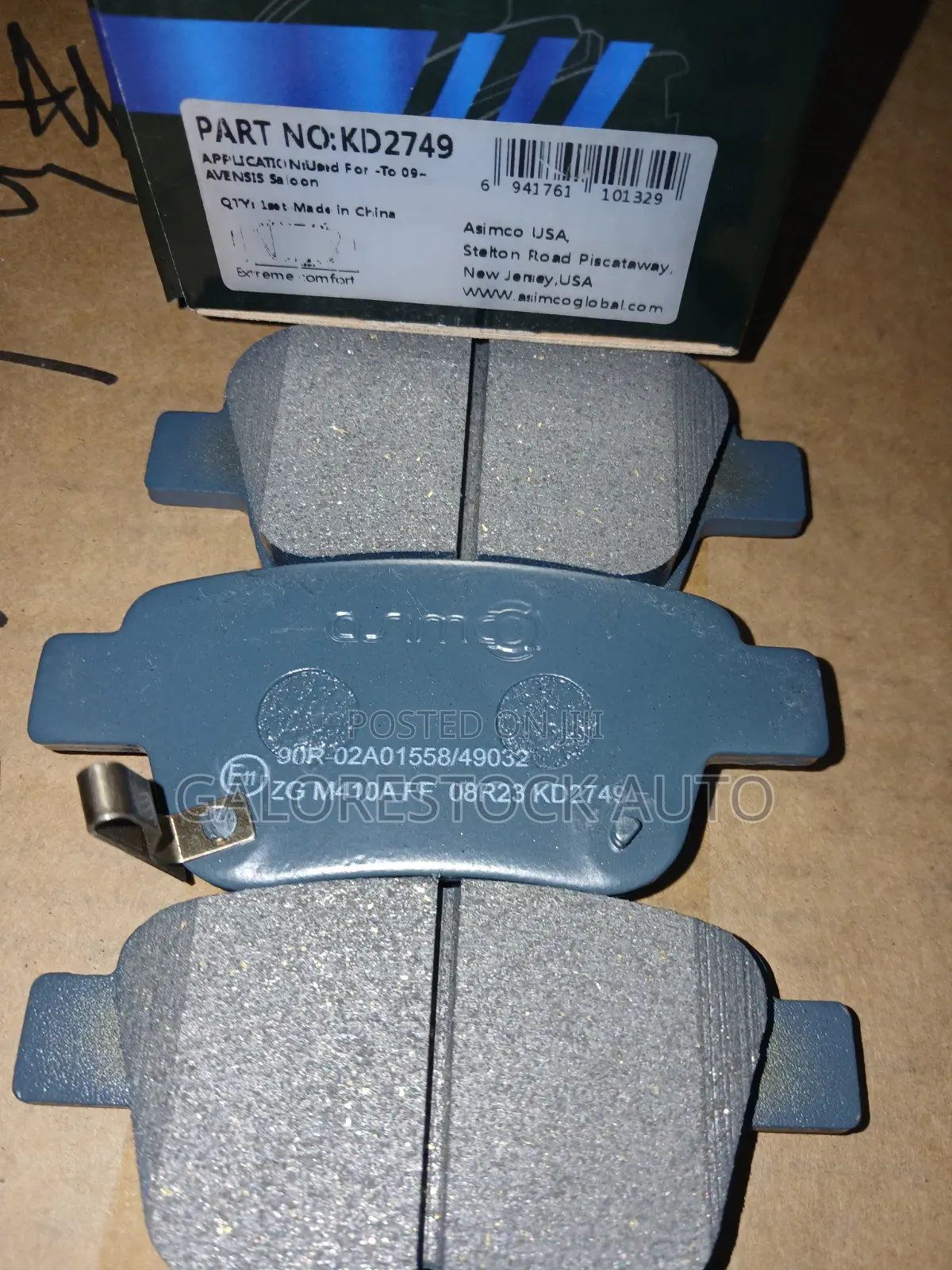 KD2749 – Rear Brake Pads | Toyota Avensis / Estima ACR50.