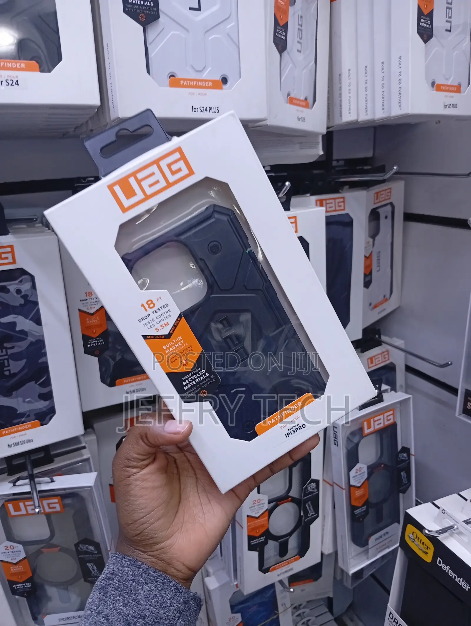 Urban Armor Gear MagSafe Rugged Case in Black for the iPhone 13 Pro.