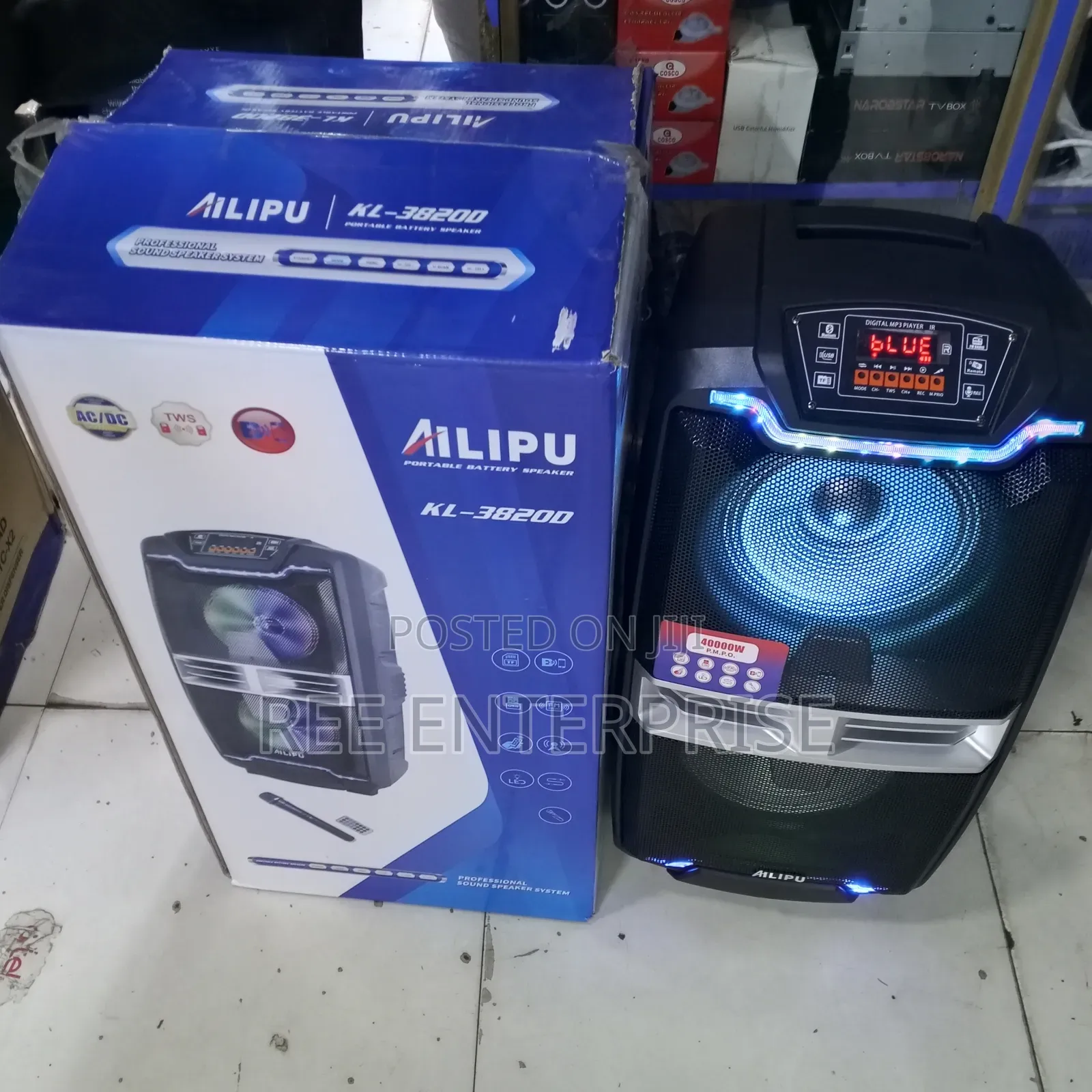 Ailipu Trolley Speaker KL-3820. 40w AC/Dc