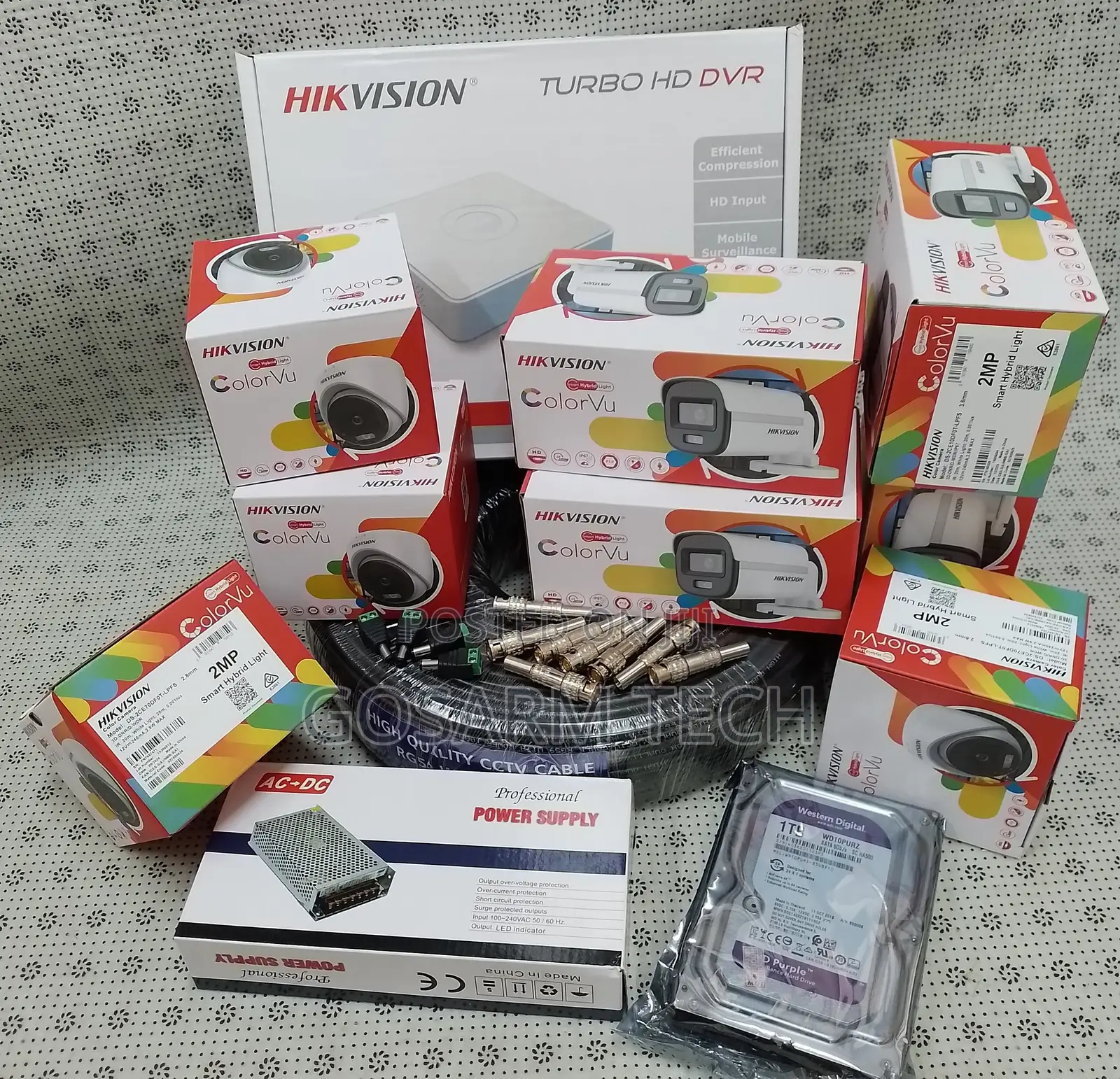 Hikvision 8Channel DVR CCTV Camera Kit With 8 ColorVu CCTV Camera