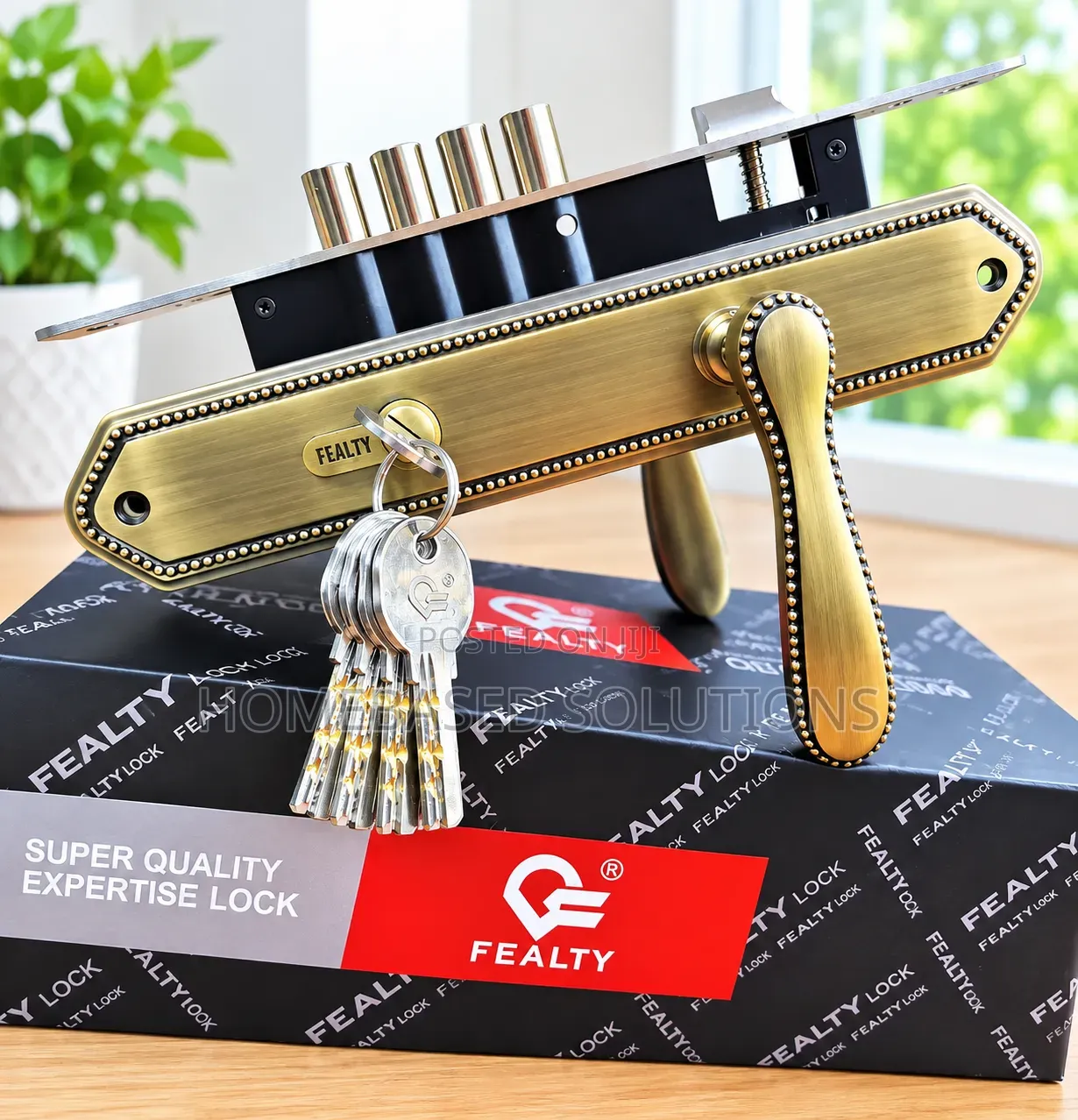 Original Fealty Steel Door Lock With 5 Keys