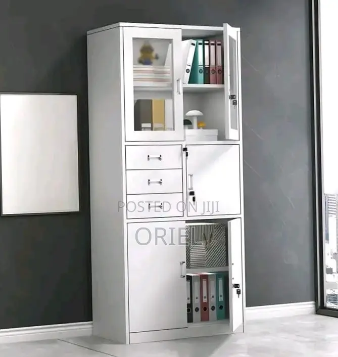 Office Cabinet : Metallic Cabinet Storage With Safe.