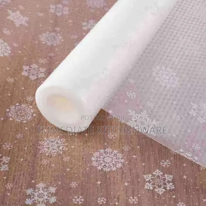 Snow Flakes Pattern Kitchen Drawer Liners Oil Proof Moisture Cupboard