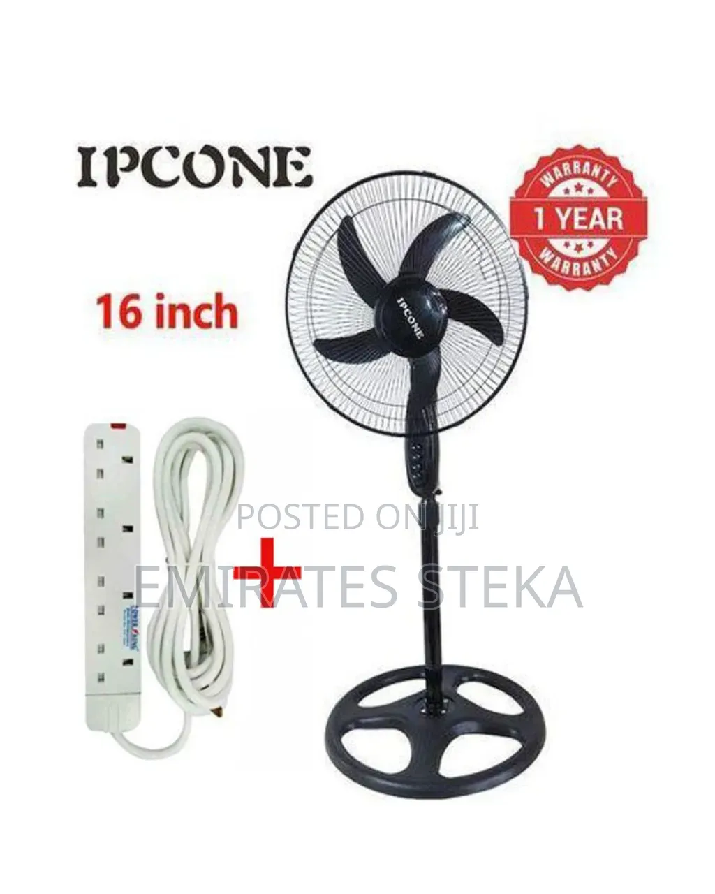 Ipcone Powerful Free Standing Fan 16 Inch
