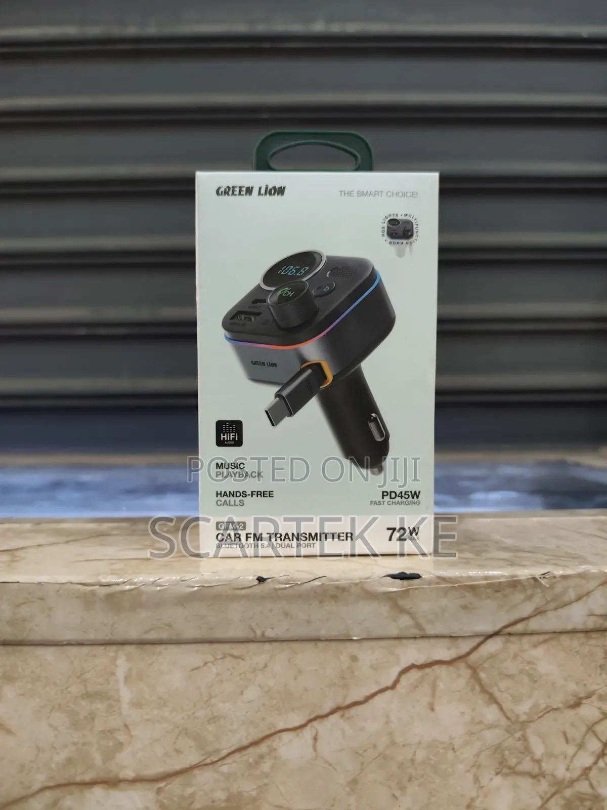 Green Lion Car FM Transmitter 72W Dual Port Car Charger