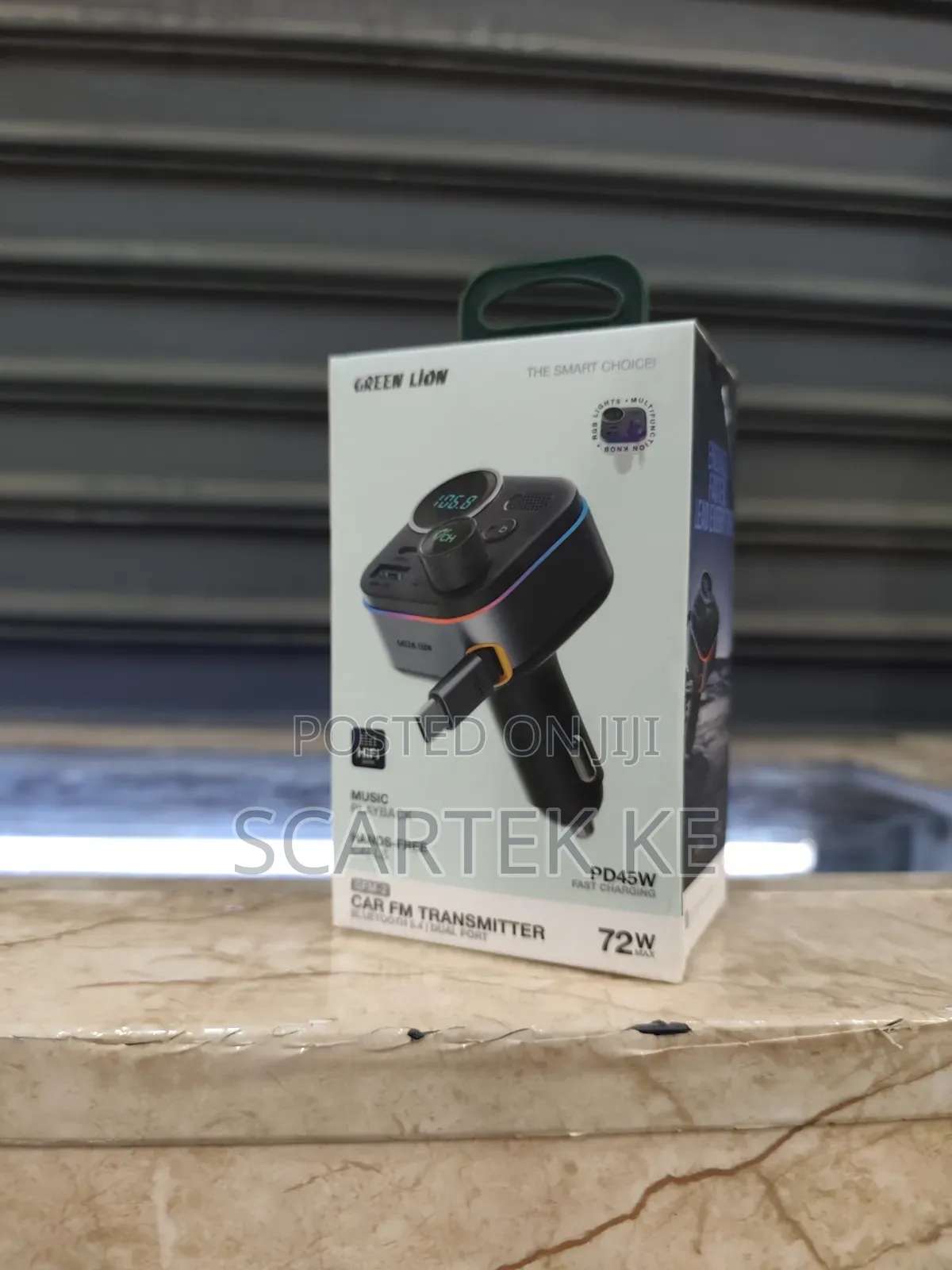 Green Lion Car FM Transmitter 72W Dual Port Car Charger