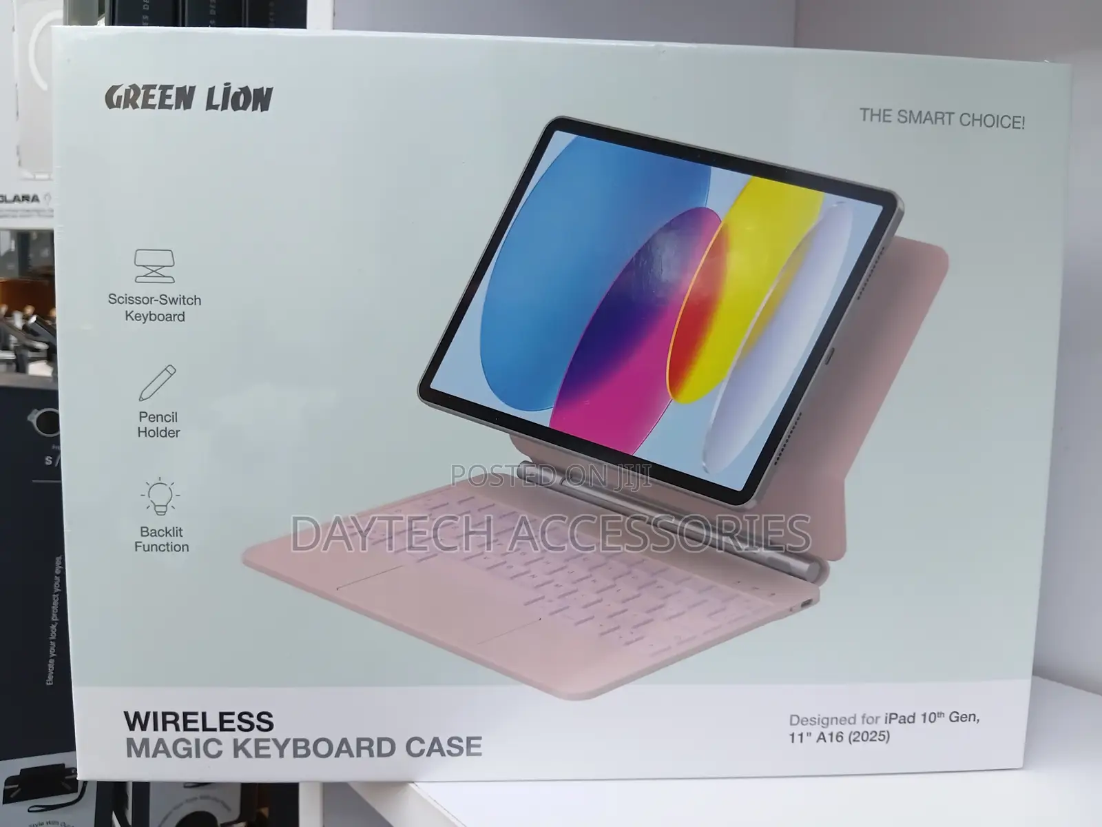 Green Lion Magic Keyboard Pink Case | iPad 11” A16