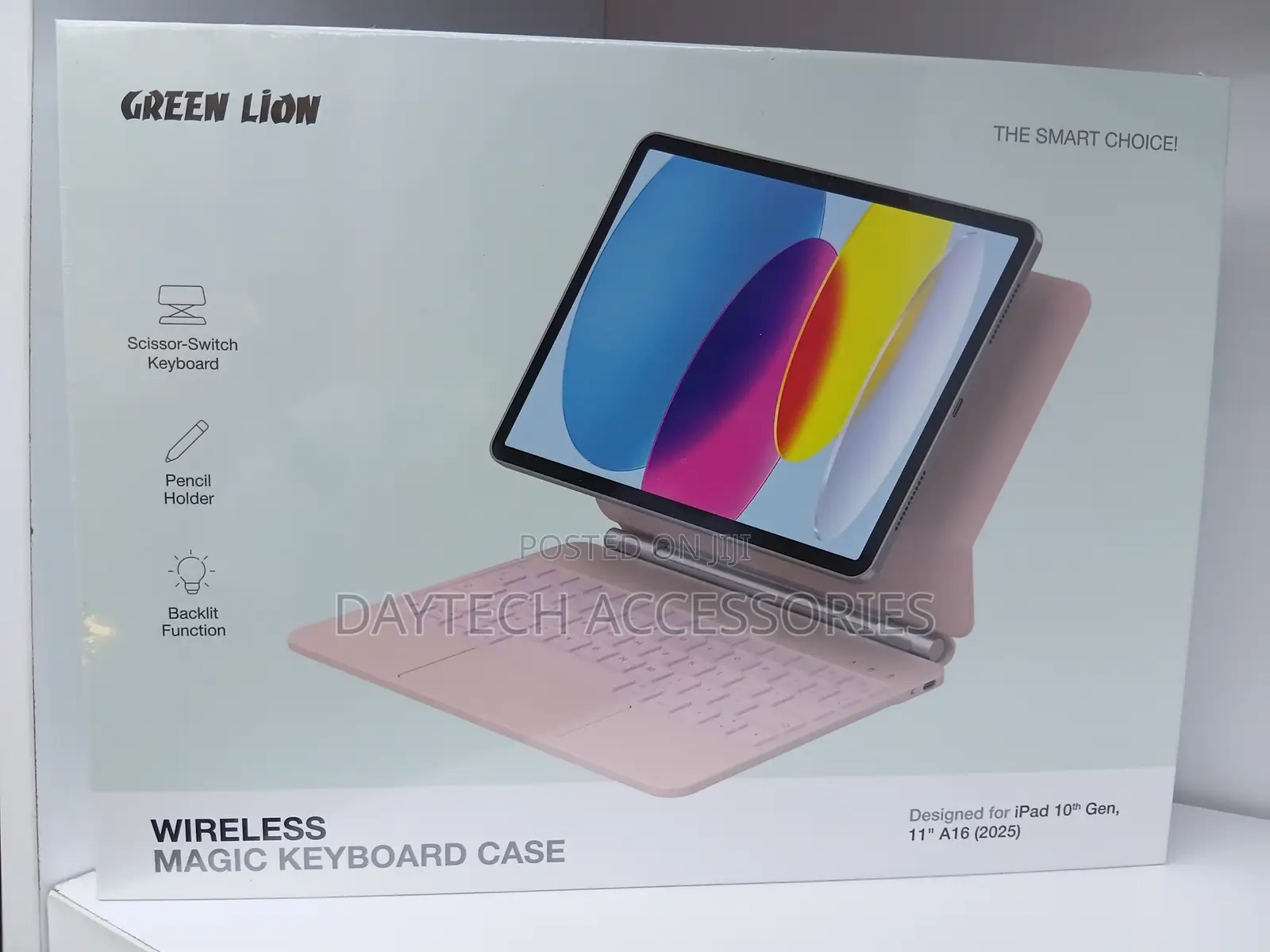 Green Lion Magic Keyboard Pink Case | iPad 11” A16
