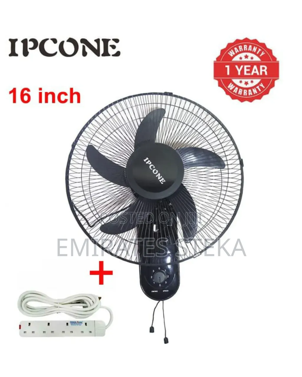 Ipcone 16 Wall Fan With Extension