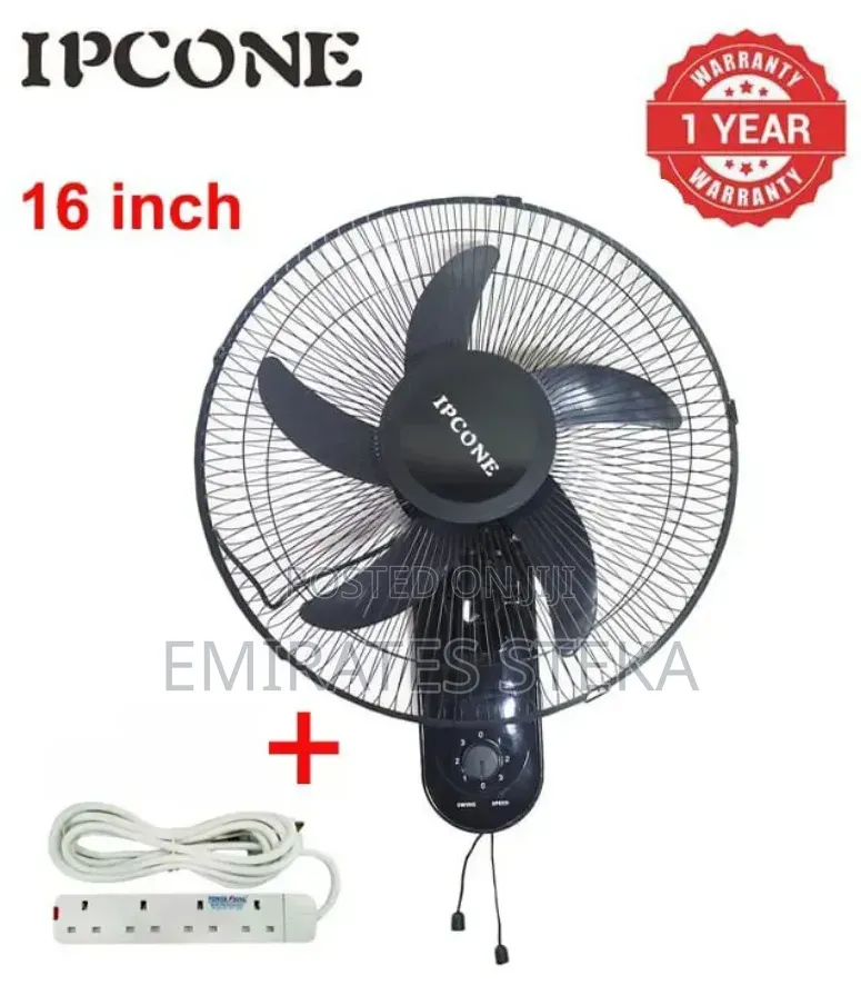 IPCONE Wall Mount Design – Perfect F Wall Mounted Fan 16" – 3 Speeds
