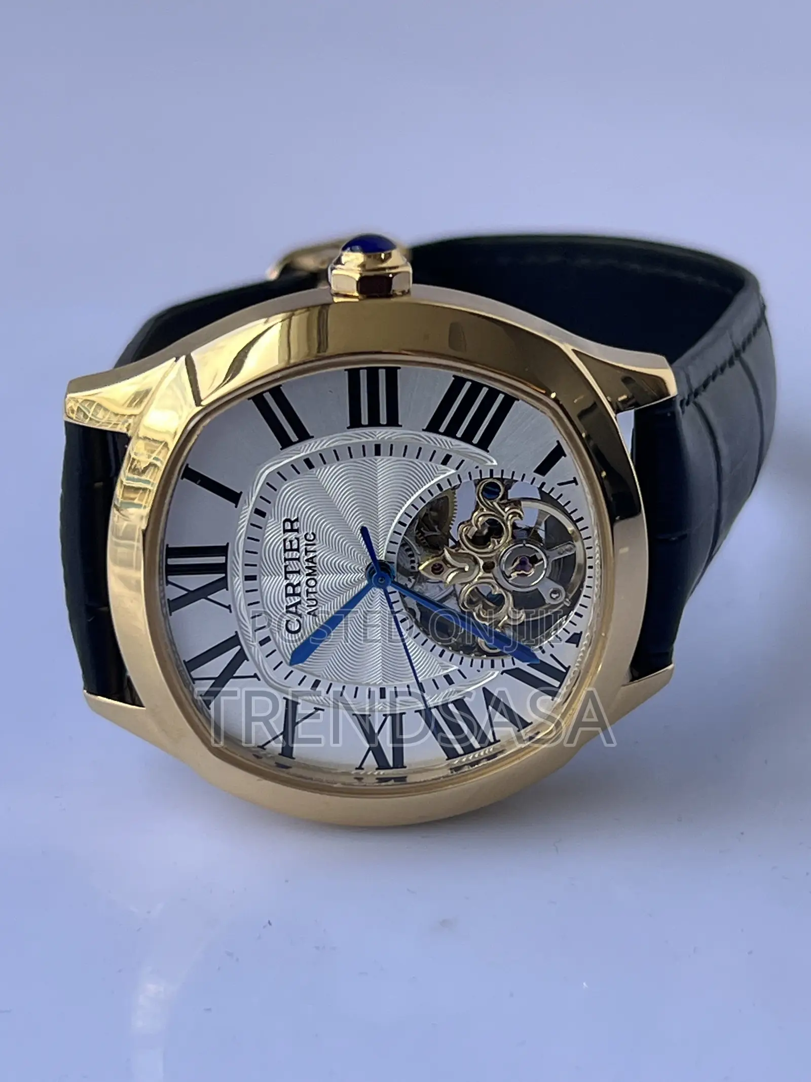 Cartier Drive De Cartier  Flying Tourbillon Yellow Gold Black Leather