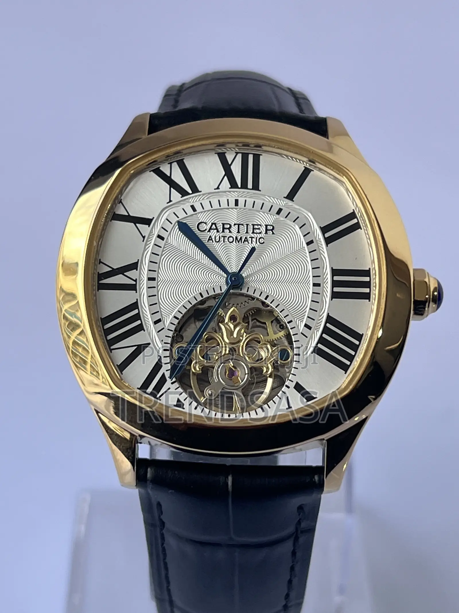 Cartier Drive De Cartier  Flying Tourbillon Yellow Gold Black Leather