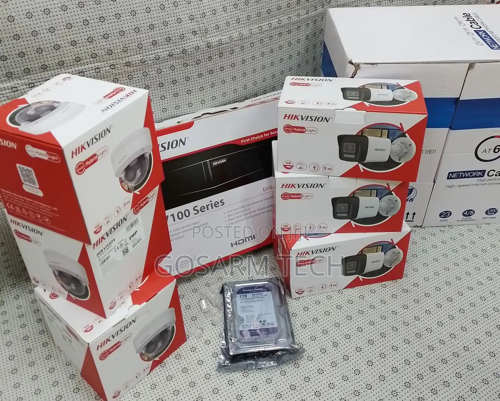 Full Package of 8Channel NVR Hikvision 2MP Cameras Installation System