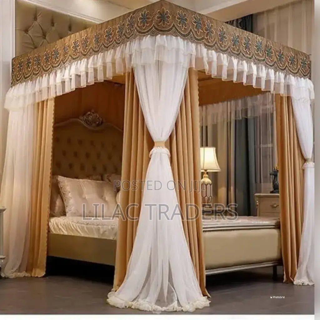 Luxury 4-Post Palace Canopy Net – Stainless Steel Brackets 6 by 6