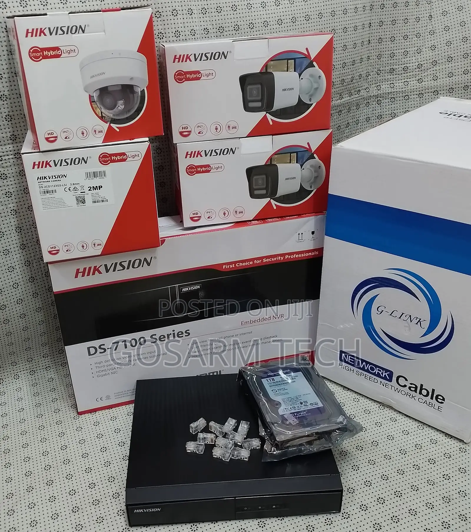 Hikvision 4Channel IP Cameras CCTV Kit for Indoor Outdoor Security