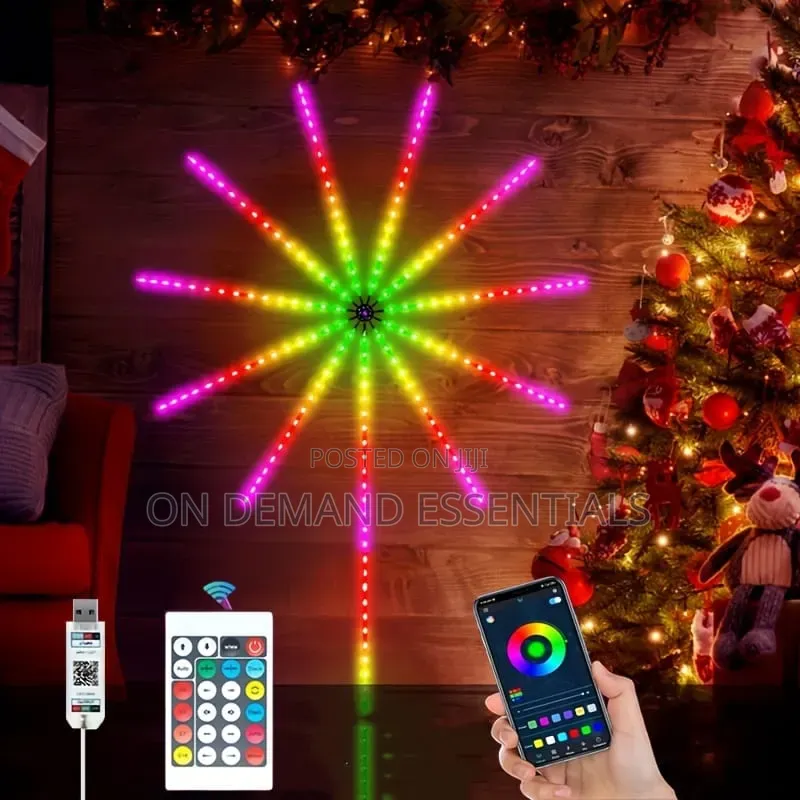 Smart Control IC LED 5V RGB Fireworks Light With Remote Control