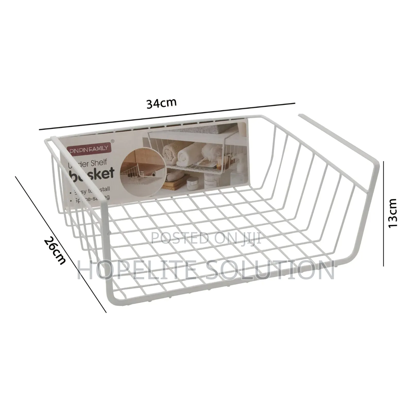 Metallic Under the Shelf Mesh Rack Cabinet Organizer