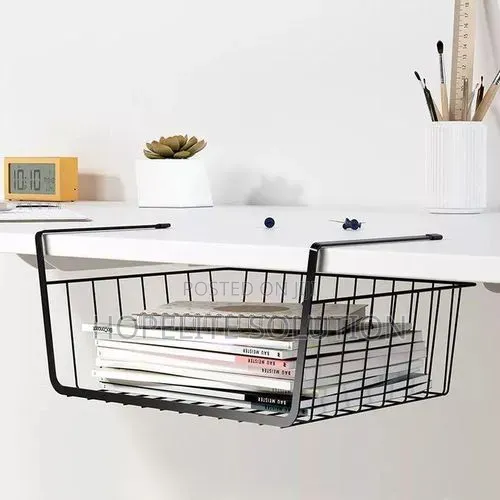 Metallic Under the Shelf Mesh Rack Cabinet Organizer