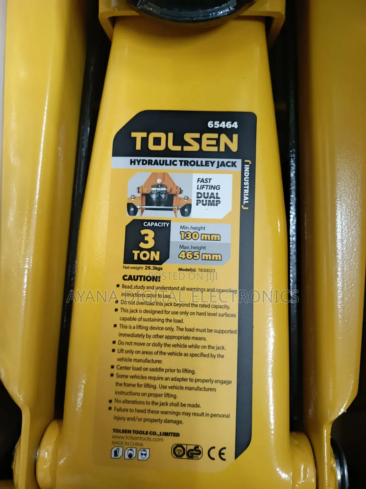 Tolsen 3ton Hydraulic Trolley Jack