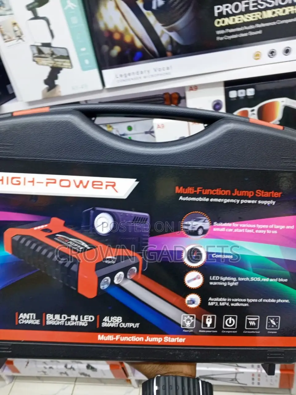 Car Jump Starter 600A With Tire Inflator & Power Bank