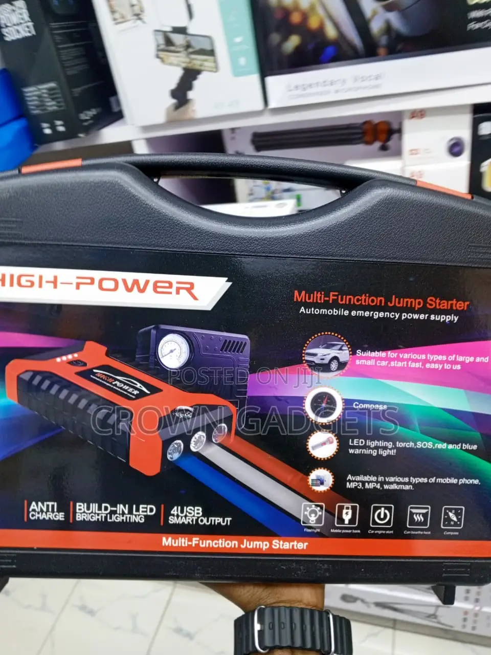 99800mAh Car Jump Starter With Air Compressor & Inflator