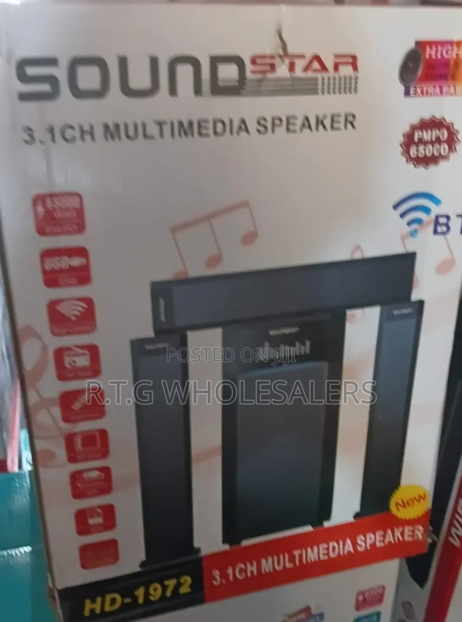 Sound Star Multimedia Speaker System 3.1 Ch 65000w-Dh 1972 @