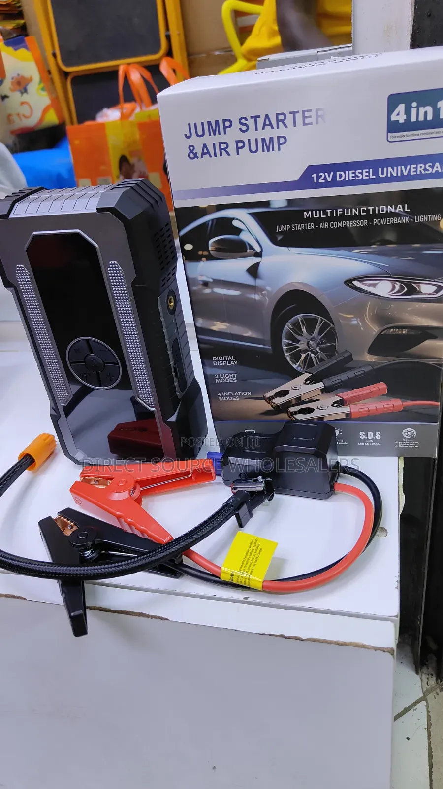 Portable 12V Car Jump Starter – Battery Booster & Power Bank