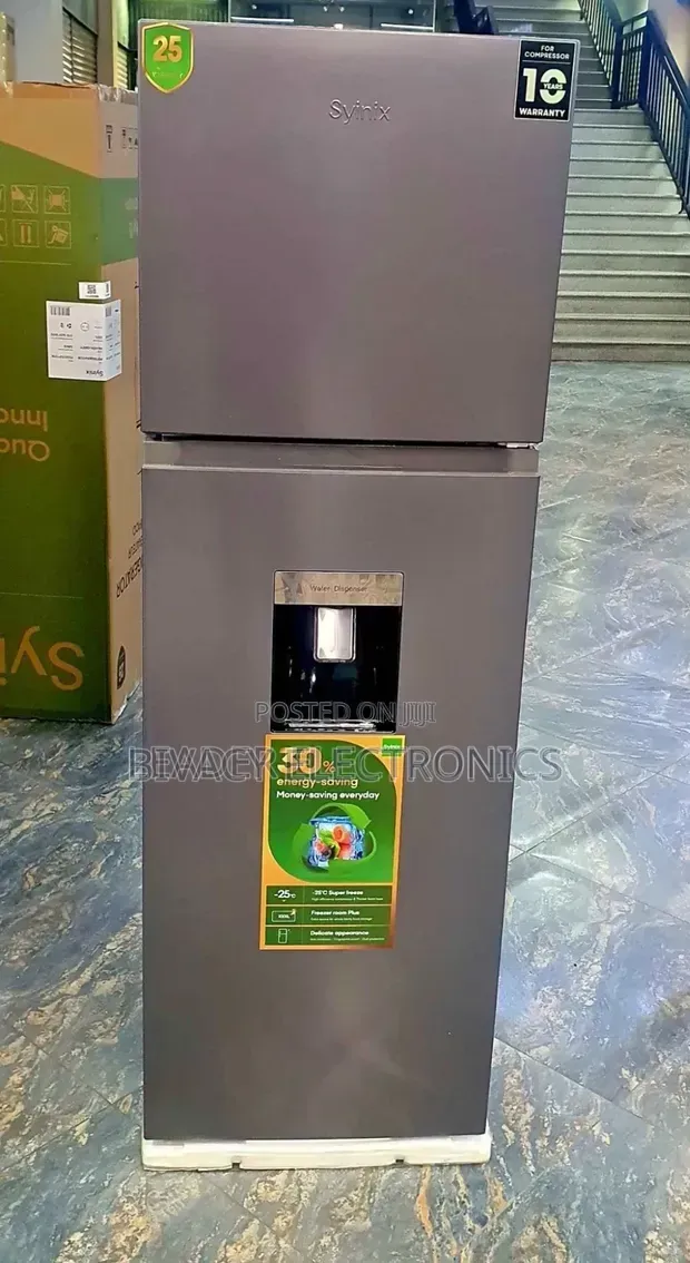 SYINIX Double Door Refrigerator No Frost 257 Litres W