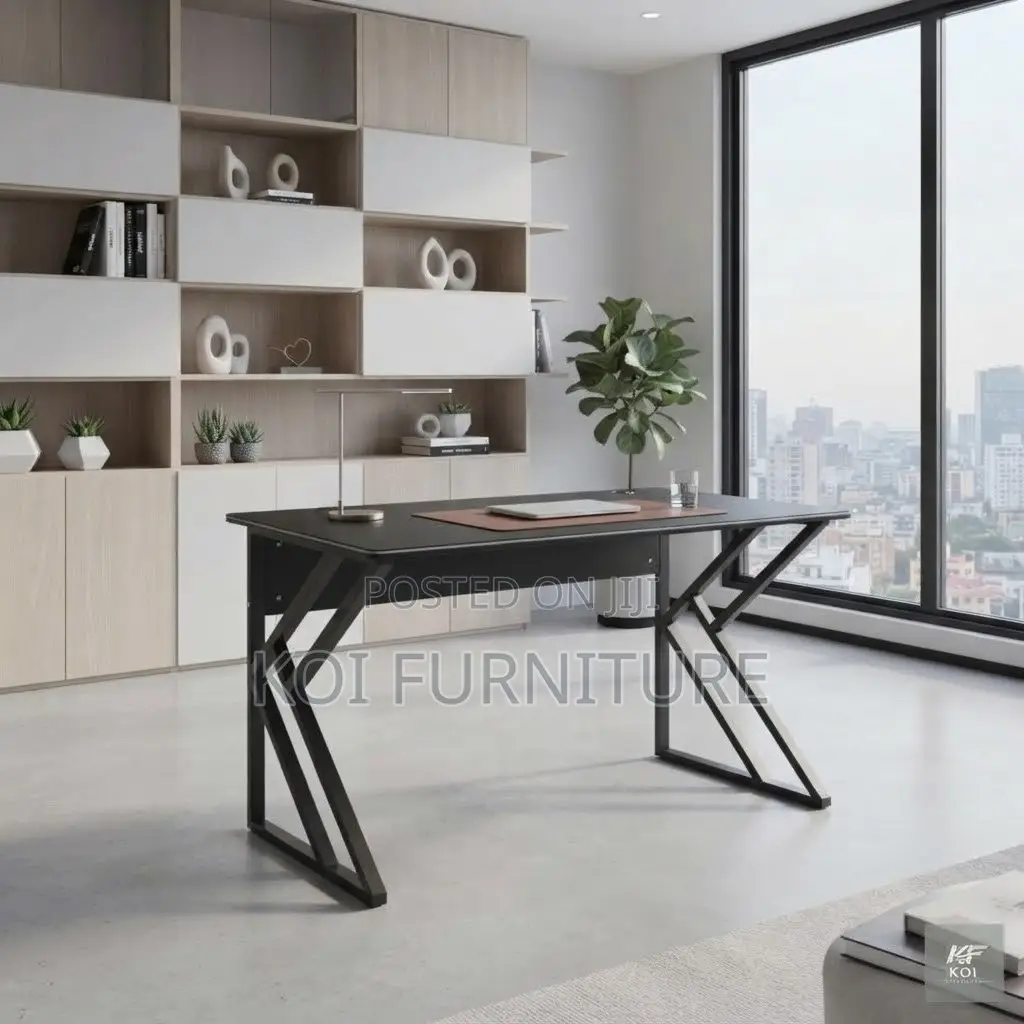 Office Desk; 1400MM Black Style Colore Home Office Desktop Table