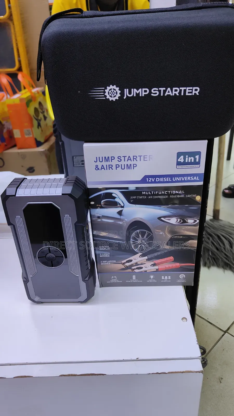 4-in-1 12V Car Emergency Kit – Jump Starter & Power Bank