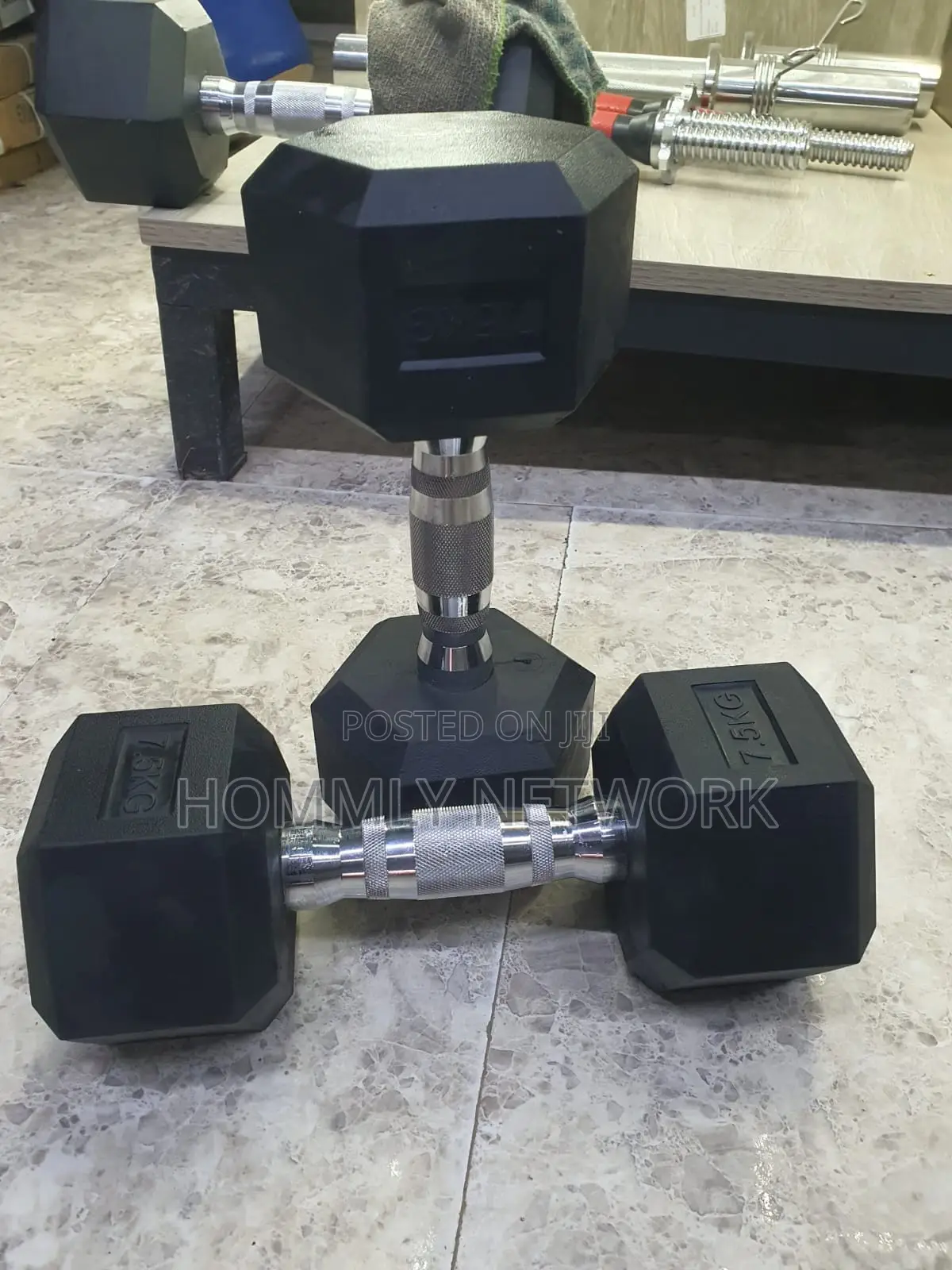 7.5kg Hexagonal Dumbbells Pair
