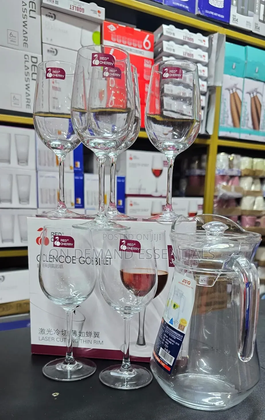 Glass Set(wine Glass Set)♦Contain:6glasses, 1jar 1.8ltrs