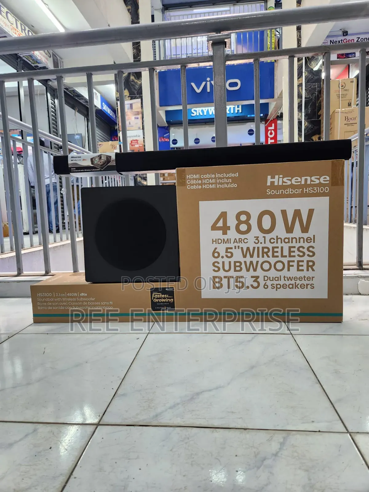 Hisense Soundbar Hs3100 480watts Now Available