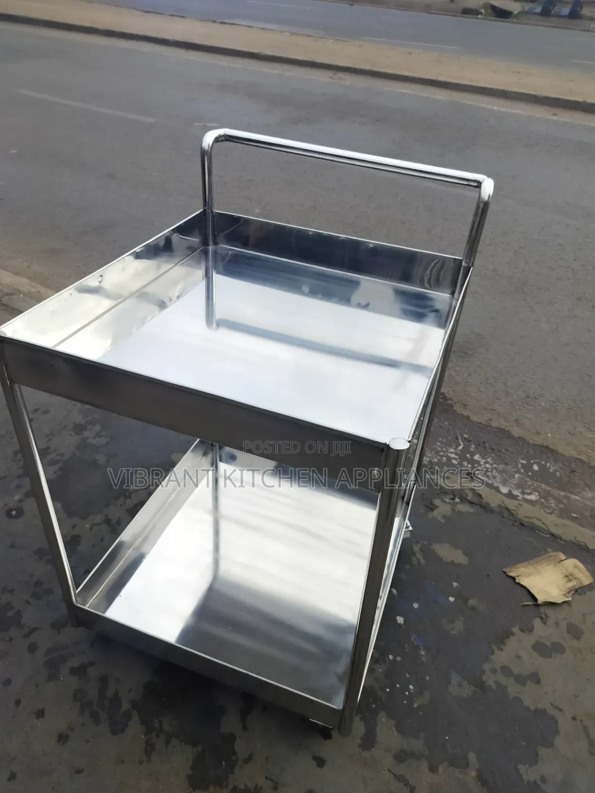Two Tier Stainless Steel Trolley