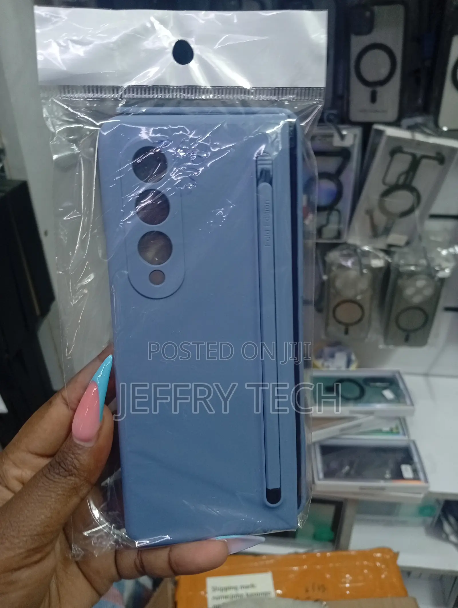 Blue Foldable Smartphone Protective Caser Z Fold 5