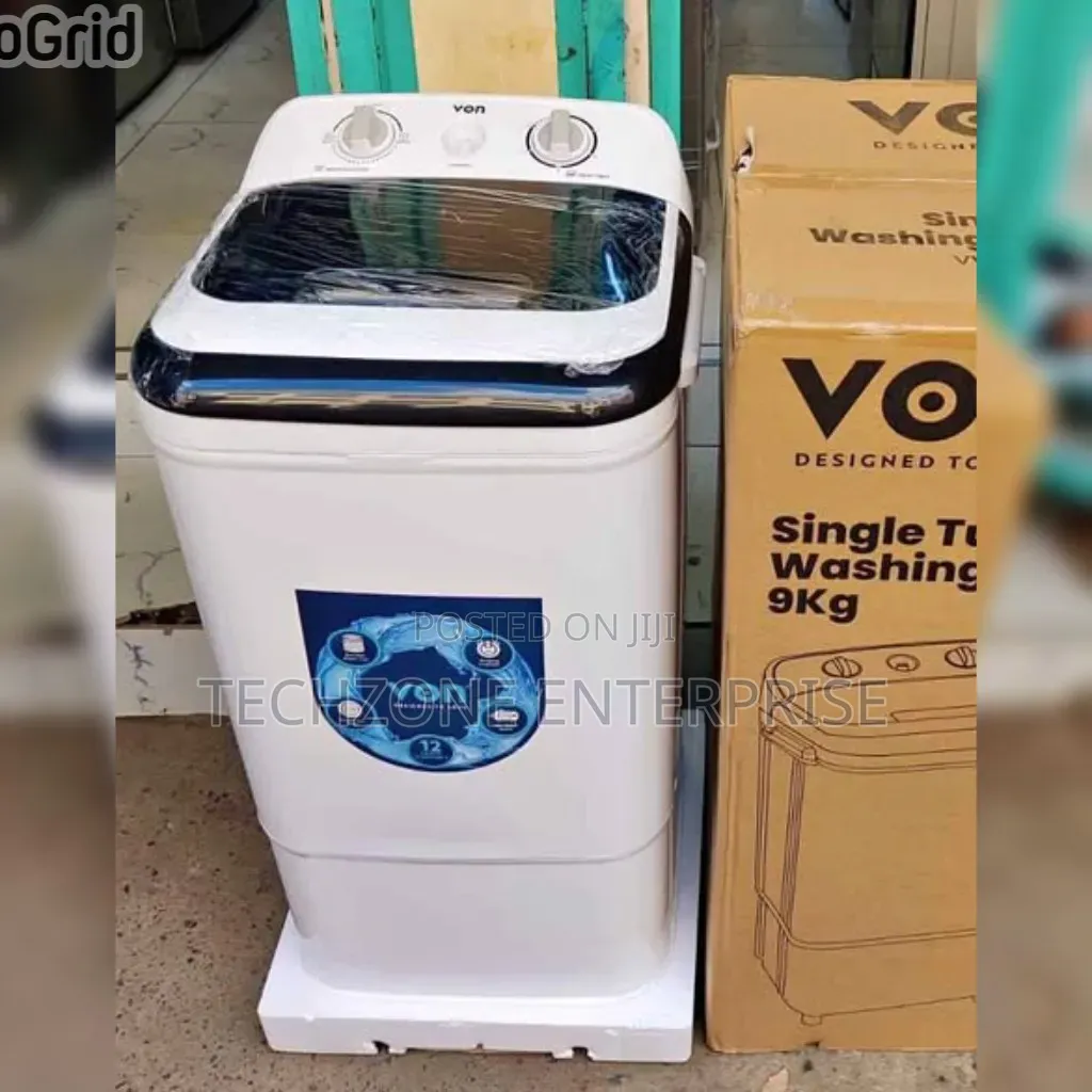 Von Single Tub 9kgs Washing Machine, White ,,