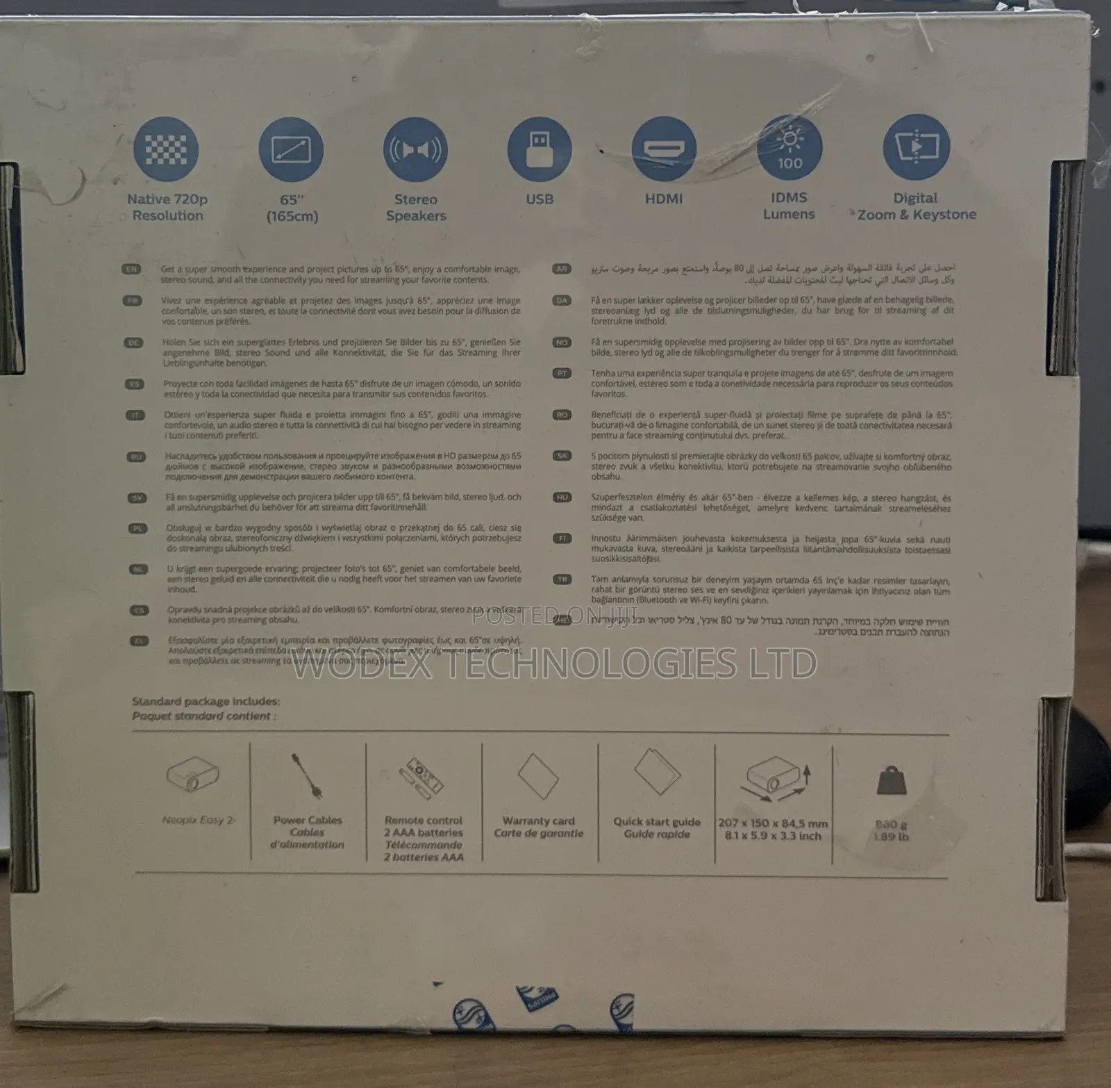 Philips NeoPix Easy 2+ Home Projector (Model: NPX442/INT)