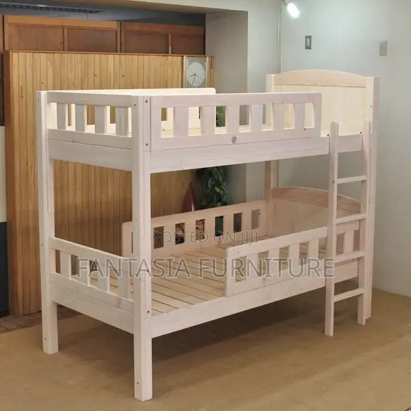 4x6 Natural Solid Wood Grain Bunk Bed: Pay on Delivery
