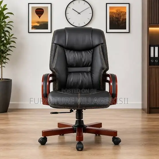 Office Chair;Executive Wooden Armrest Office Chair