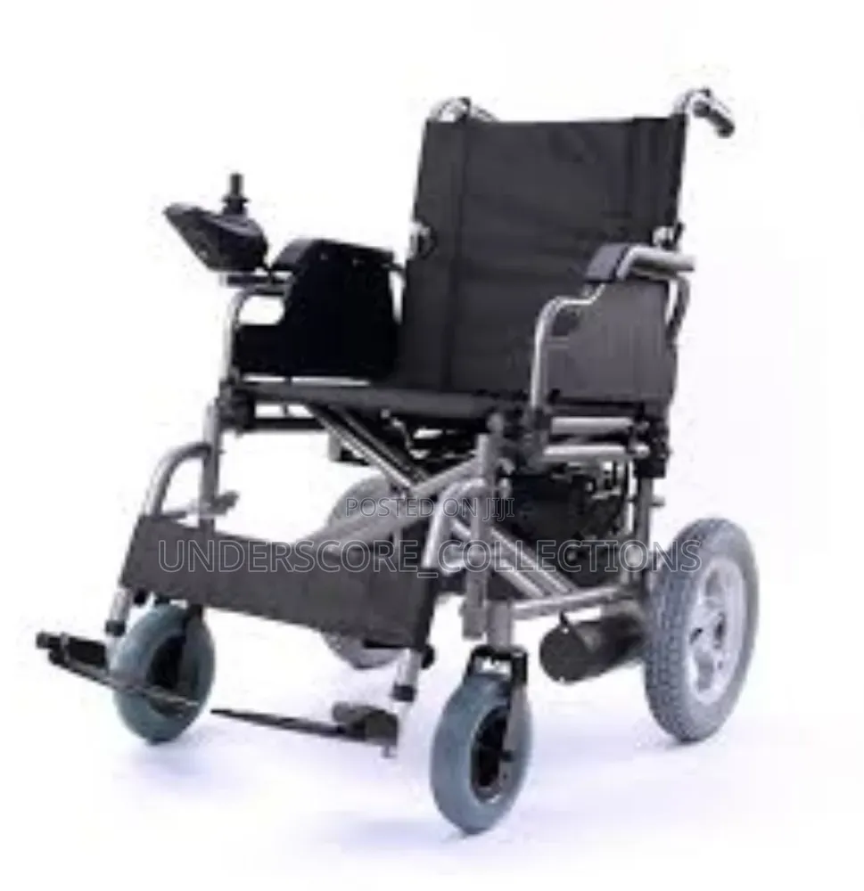 Standard Motorized Electric Wheelchair With a Foldable Steel