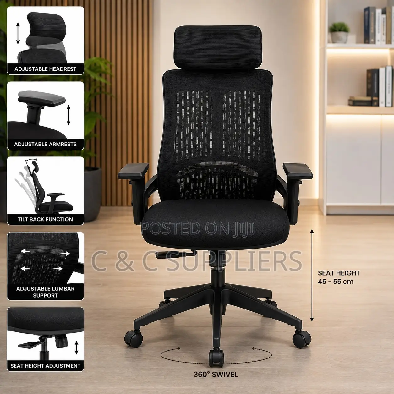 Orthopedic Staff Chair With Modern Armrest.