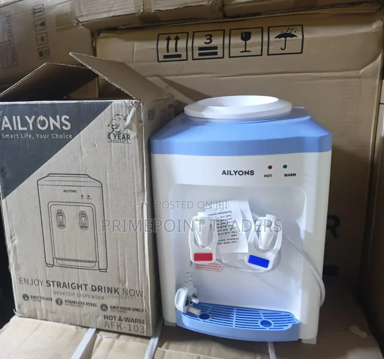Ailyons Hot & Normal Table Top Water Dispenser – Compact Design