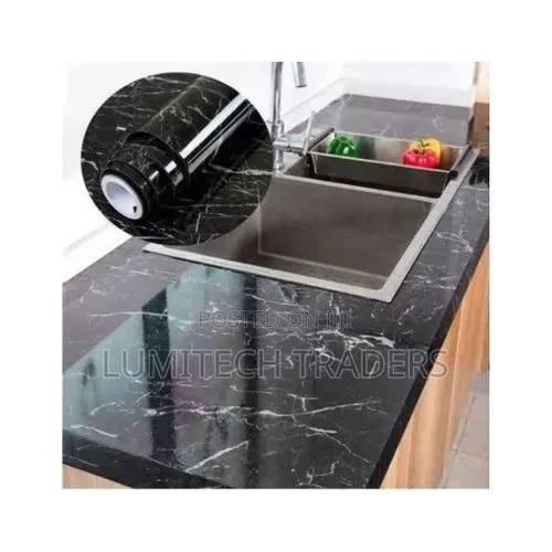 Self Adhesive Contact Paper Black&Gold 5M