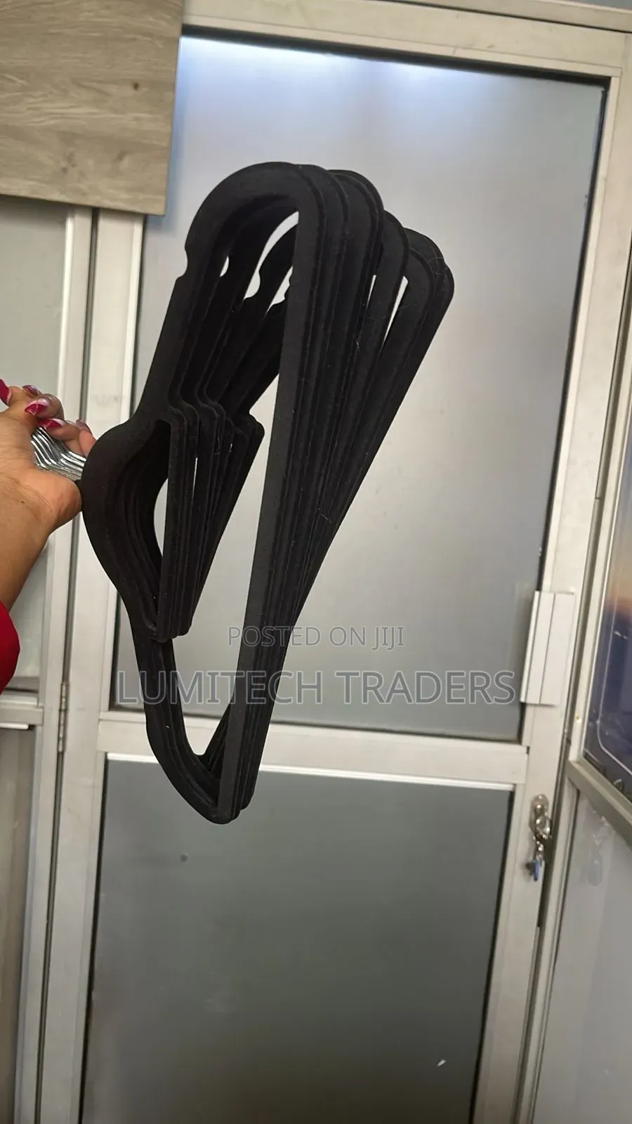 10pcs Velvet Coat Hangers for Clothes Black