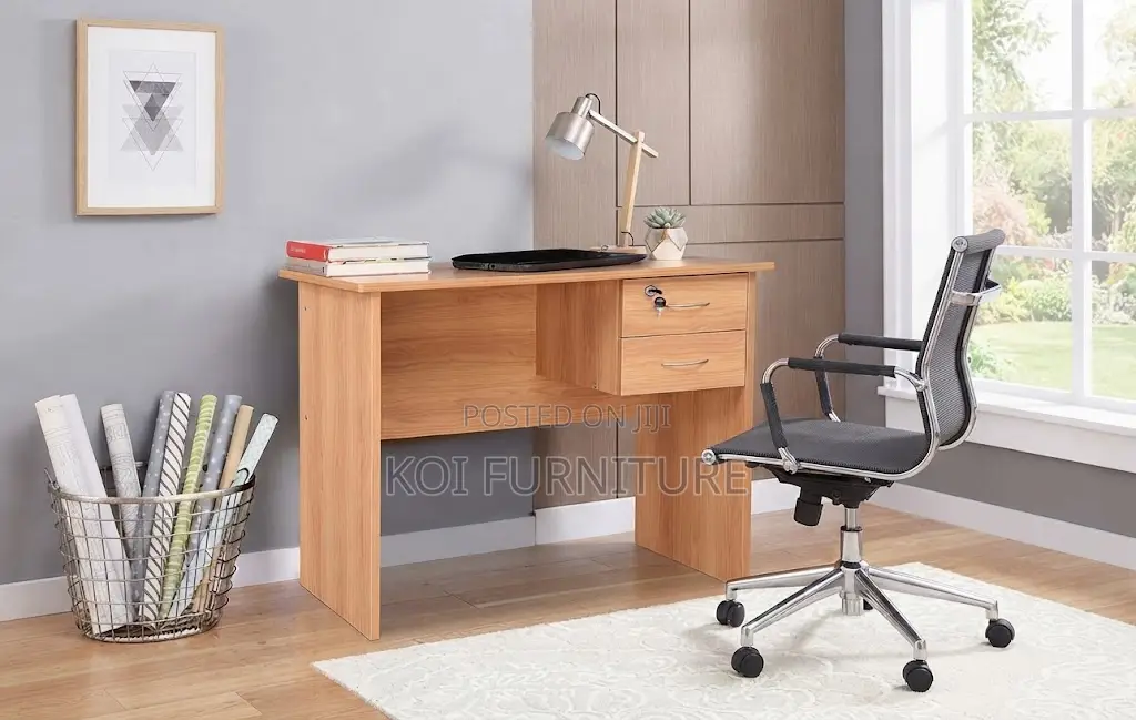 Office Desk; Brown 1200mm Home Office Clerical Studies Tables