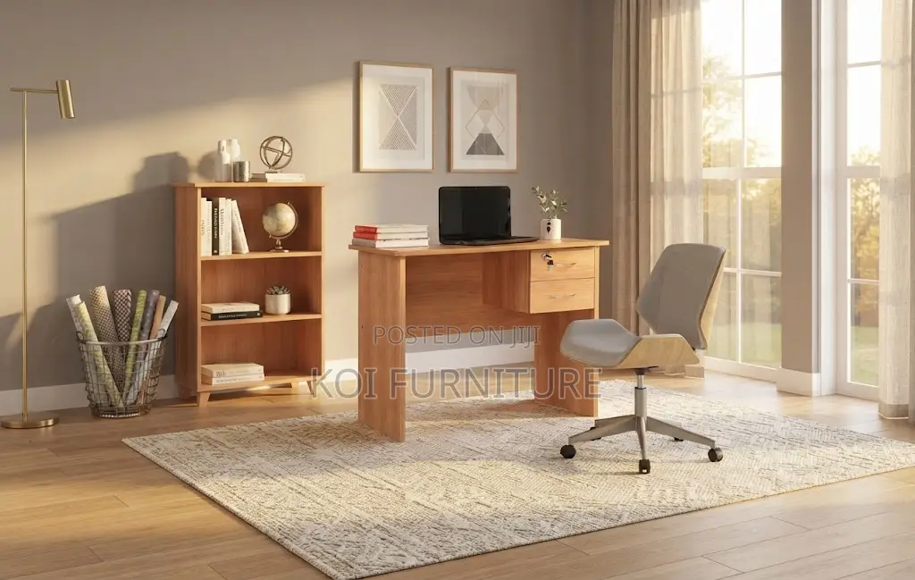 Office Desk; Brown 1200mm Home Office Clerical Studies Tables