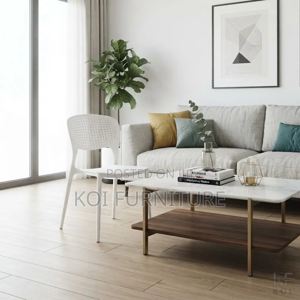 Dining Cahisr; White Armless Home Dining Chairs