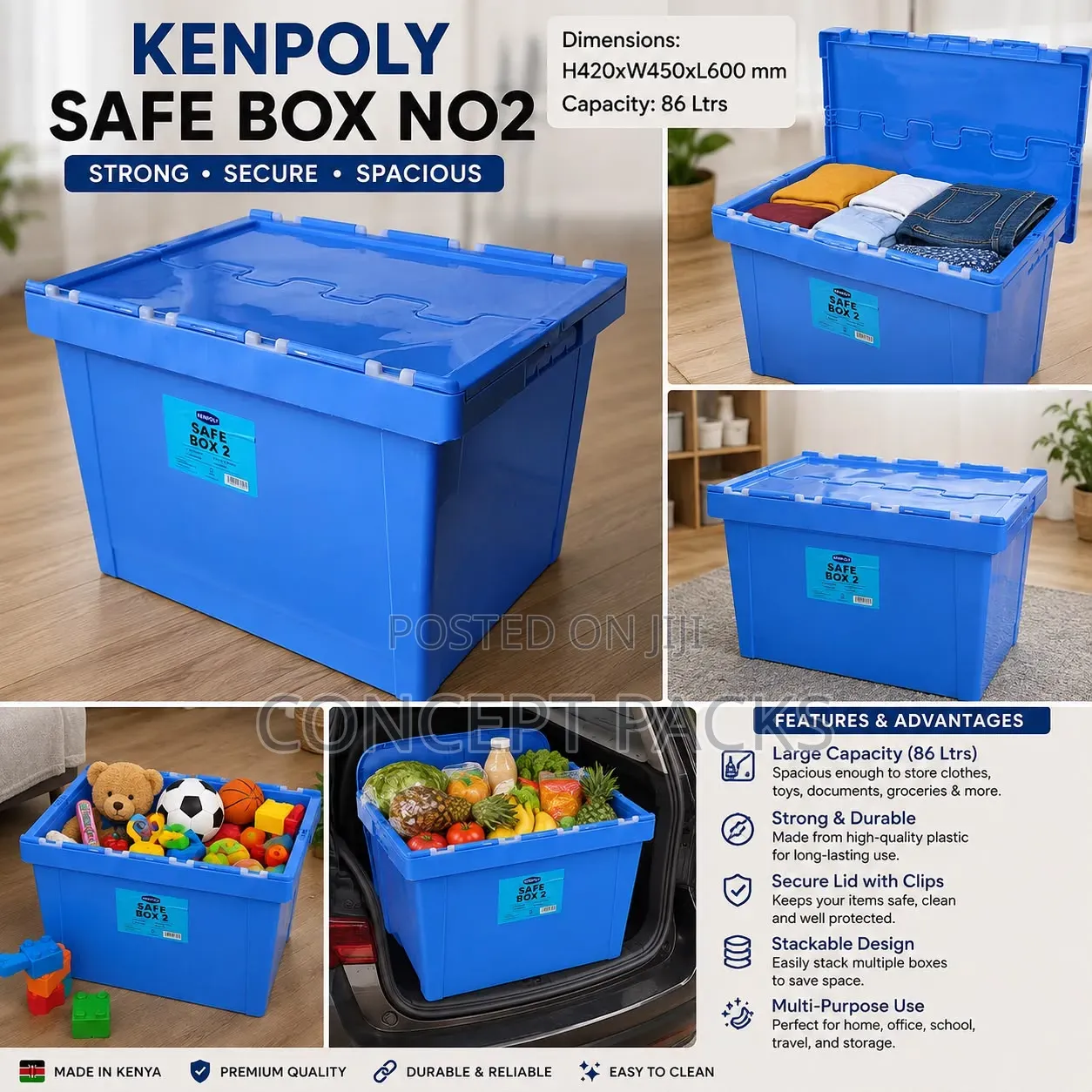 Kenpoly Safe Box No.2
📦 86l Large Capacity.
