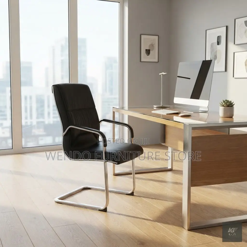 Office Chairs; Sledd Based Black Visitors Office Executive Modern Seat