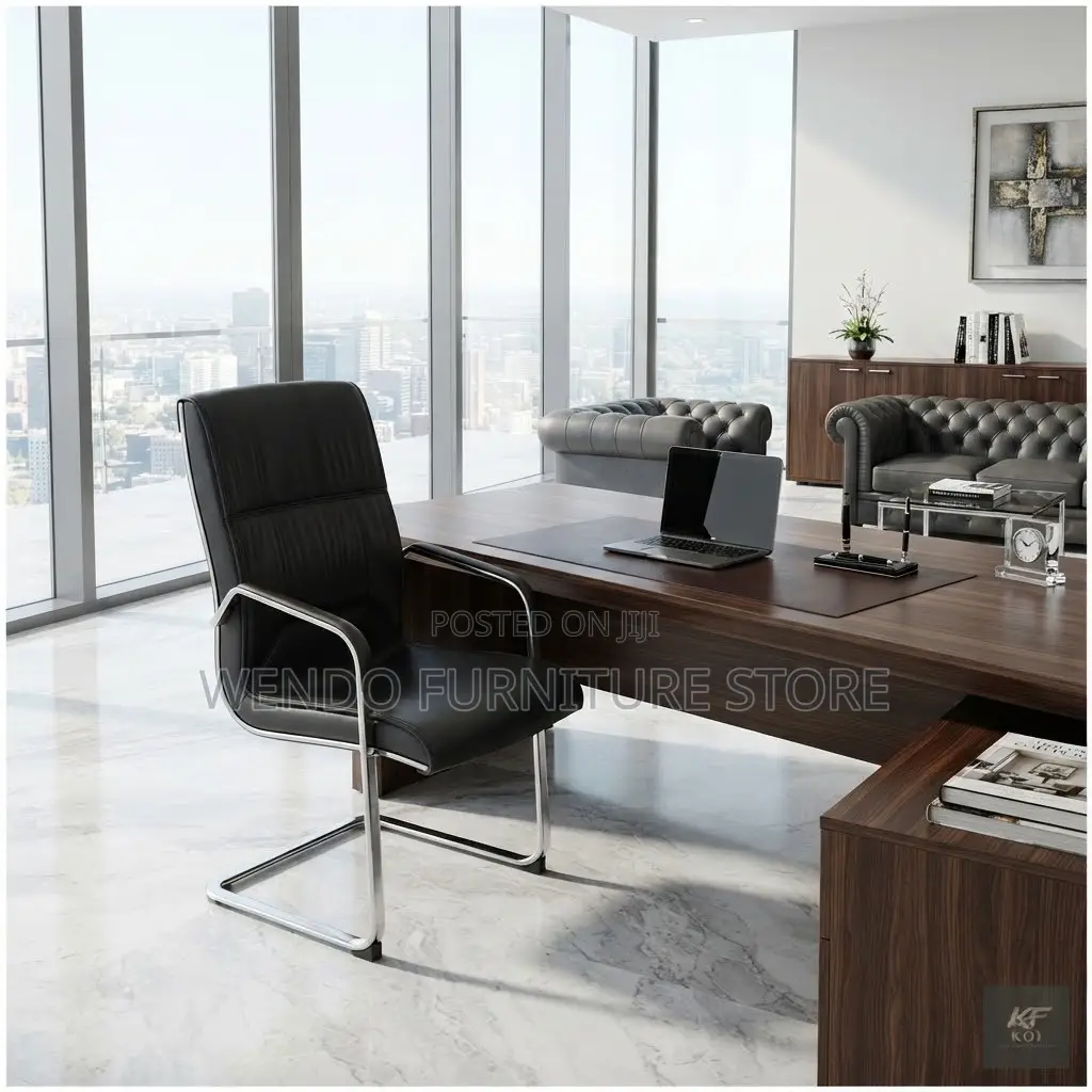 Office Chairs; Sledd Based Black Visitors Office Executive Modern Seat